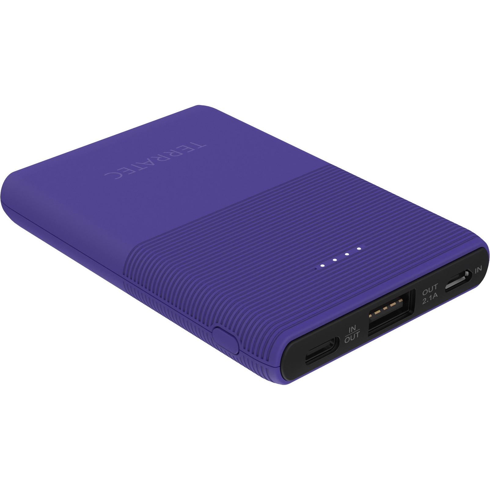 Terratec P50 Pocket (5000 mAh, 5 W, 18.50 Wh), Powerbank, Violett