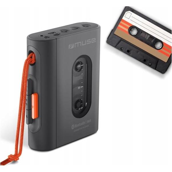 Muse MP3 player Portable Cassette Player M-132 WM Bluetooth USB connectivity, Lettore MP3 + dispositivo audio portatile, Grigio