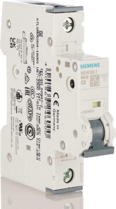 Produktbild Siemens Sicherungsautomat 5SY6 2A Typ C 6kA