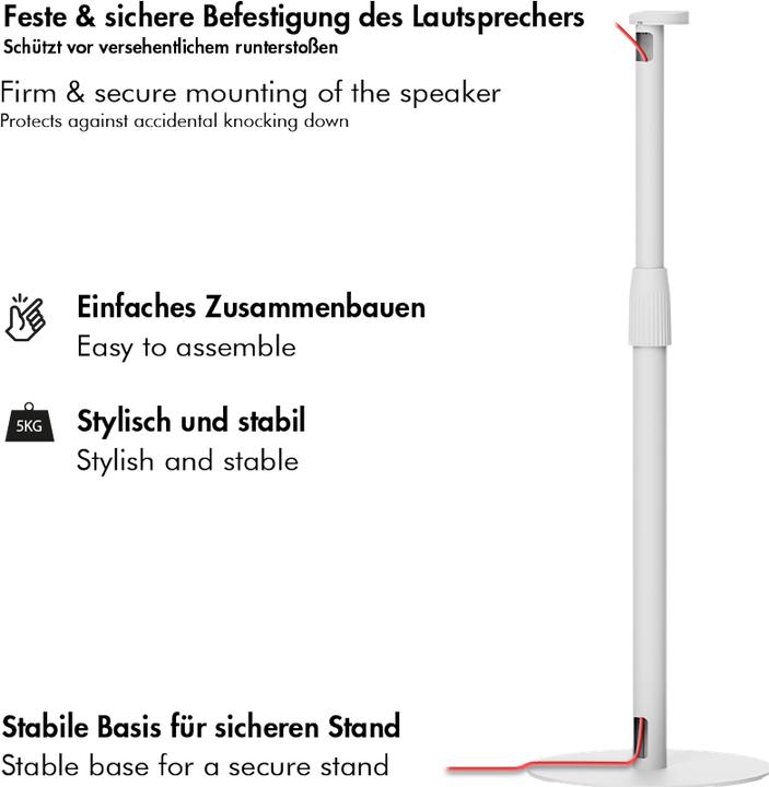 Actual product image LogiLink BP0208W (1 pcs., Stand, Height-adjustable)