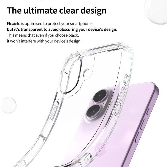 Actual product image Araree case Flexield iPhone 16 6.1" dymny/clear black AR20-02101B (Apple iPhone 16)