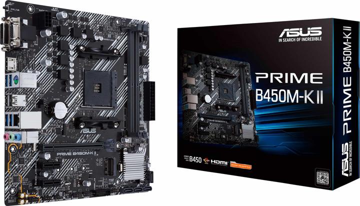 Actual product image ASUS PRIME B450M-K II (AM4, AMD B450, mATX)