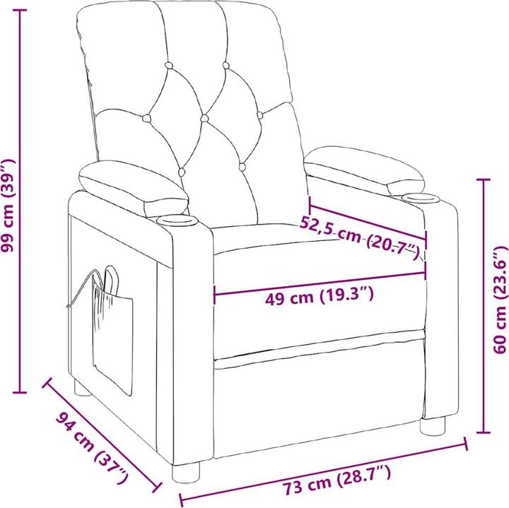 Actual product image VidaXL Massage-Relaxsessel