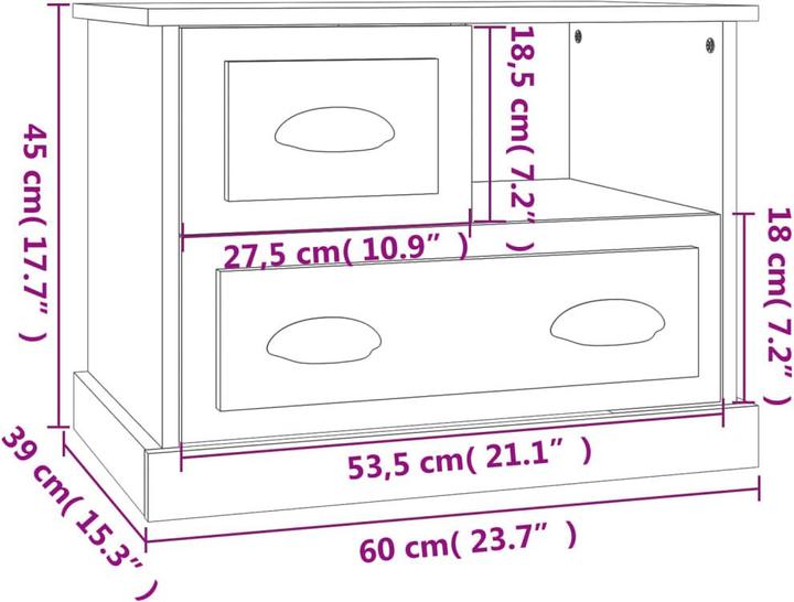 Immagine prodotto vidaXL Nachttisch (60 x 39 x 45 cm)