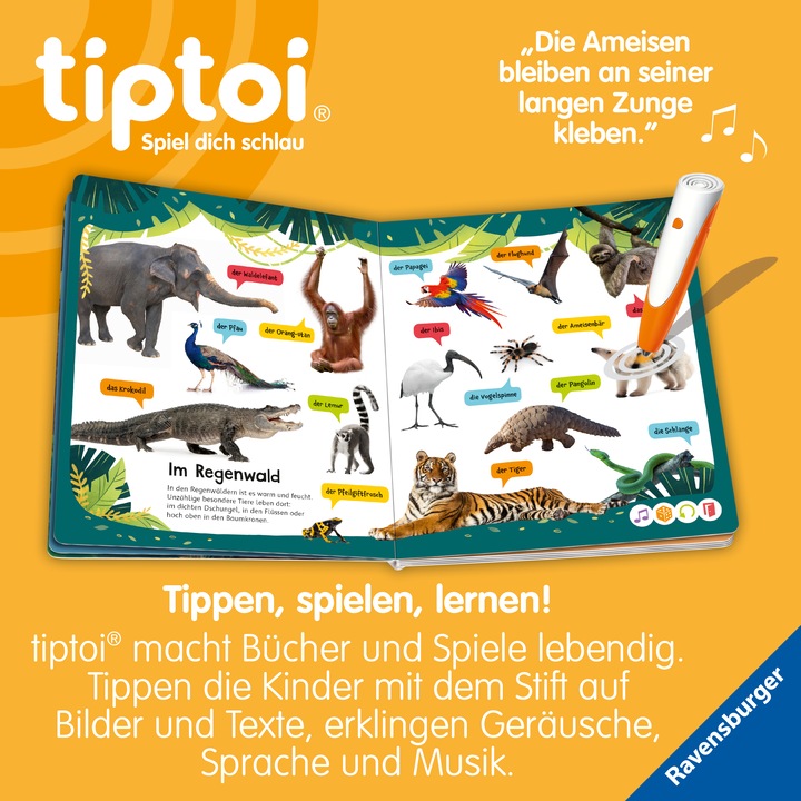 Immagine prodotto Ravensburger tiptoi Kennst du diese Tiergeräusche? (Tedesco, 2025)
