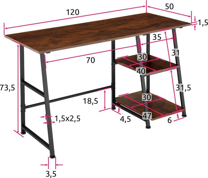Image du produit tectake Paisley (120 x 50 x 73.50 cm)