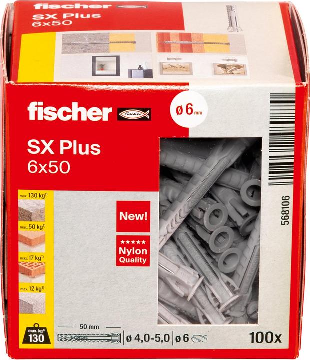 Image du produit Fischer Dübel SX Plus 6x50 (100 pcs)
