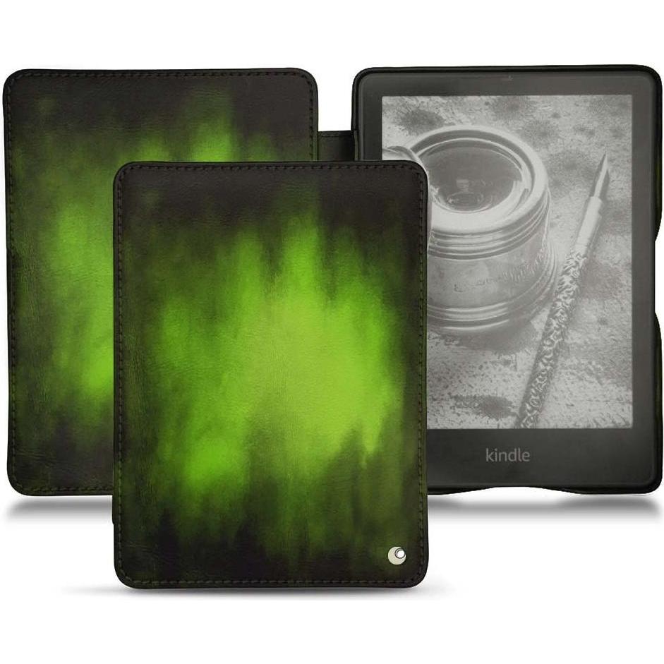 Noreve Lederschutzhülle horizontal (Kindle Papewhite (2021)), Tablet Hülle, Grün