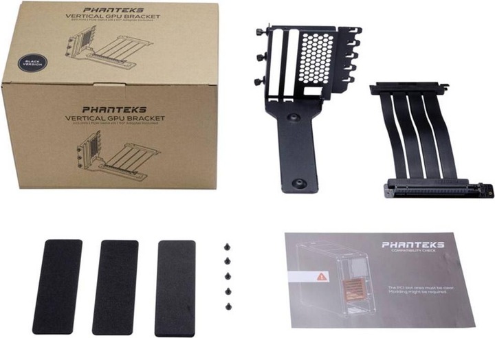 Produktbild Phanteks GPU-Bracket II + PCI-E 4.0 x16 Riser Flachband-Kabel