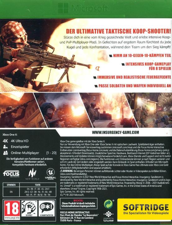 Immagine prodotto Focus Home Interactive Insurrezione: tempesta di sabbia (Xbox One X, Xbox Series X, DE)