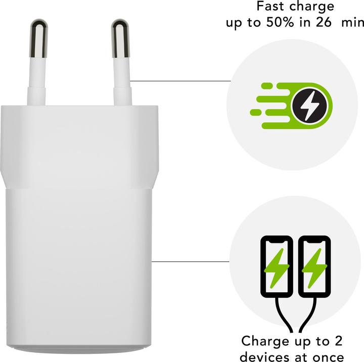 Produktbild dbramante1928 WALL CHARGER - USB-C+USB-A (25 W, 2 Ports)