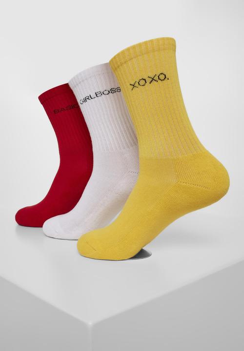 Produktbild Urban Classics Wording Socks 3-Pack (3er Pack, 47 - 50)