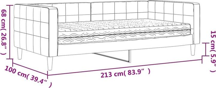 Produktbild vidaXL Tagesbett mit Matratze