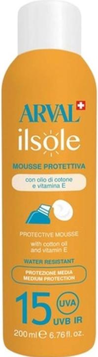 Immagine prodotto Arval Il Sole Mousse Protettiva SPF15 200ml (Crema solare, SPF 15, 200 ml)