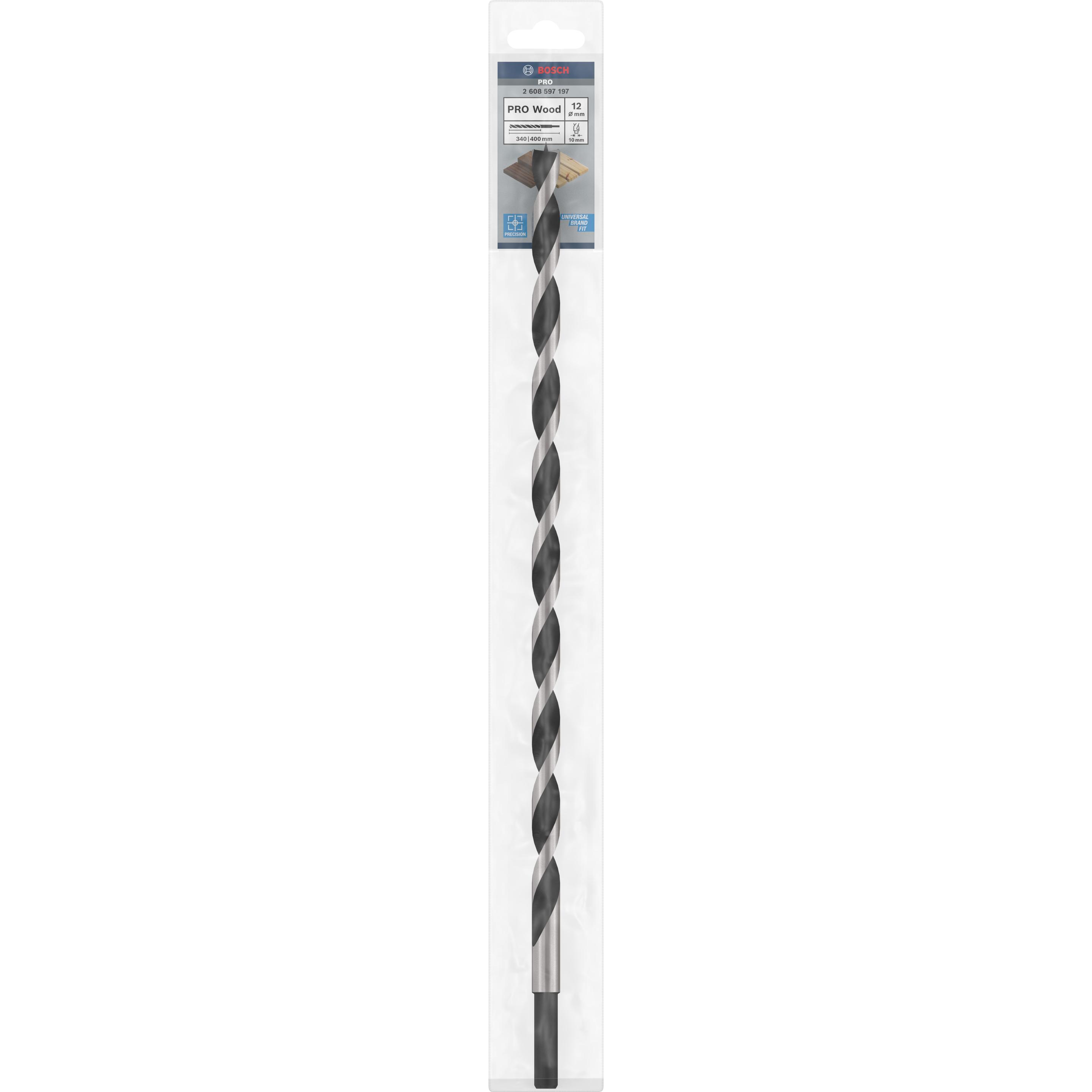 Thumbnail - Bosch Professional Zubehör, Bohrereinsatz, PRO Wood Holzspiralbohrer, 12 x 340 x 400 mm (10 mm)