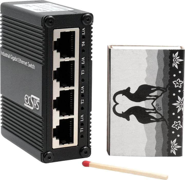 Produktbild Exsys Industrial Ethernet Micro Switch 5x 1 Gbit/s (5 Ports)