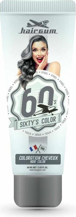 Hairgum SIXTY'S COLOR hair color #steel 60 ml (Steel)
