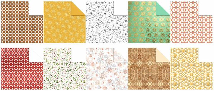 Nährwerte und Zutaten Ursus Faltblätter X-Mas 15 x 15 cm, 110 g/m², 30 Blatt, Mehrfarbig (110 g/m², 30 x)