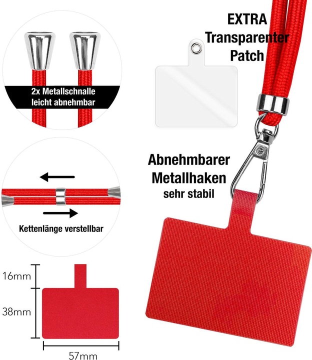 Productafbeelding Nalia Universele mobiele telefoonketting met pad