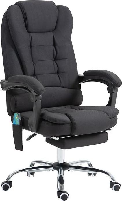 Swisshandel24 Bürostuhl mit Massagefunktion, Schreibtischstuhl mit Liege- & Wärmefunktion