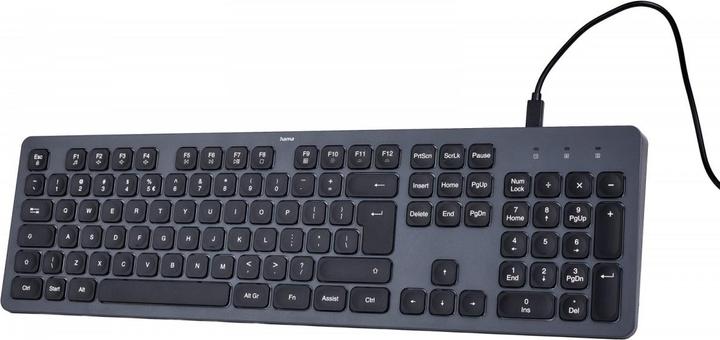 Hama Verkabelte Tastatur CK-400 schwarz-grau (DE, Cable)