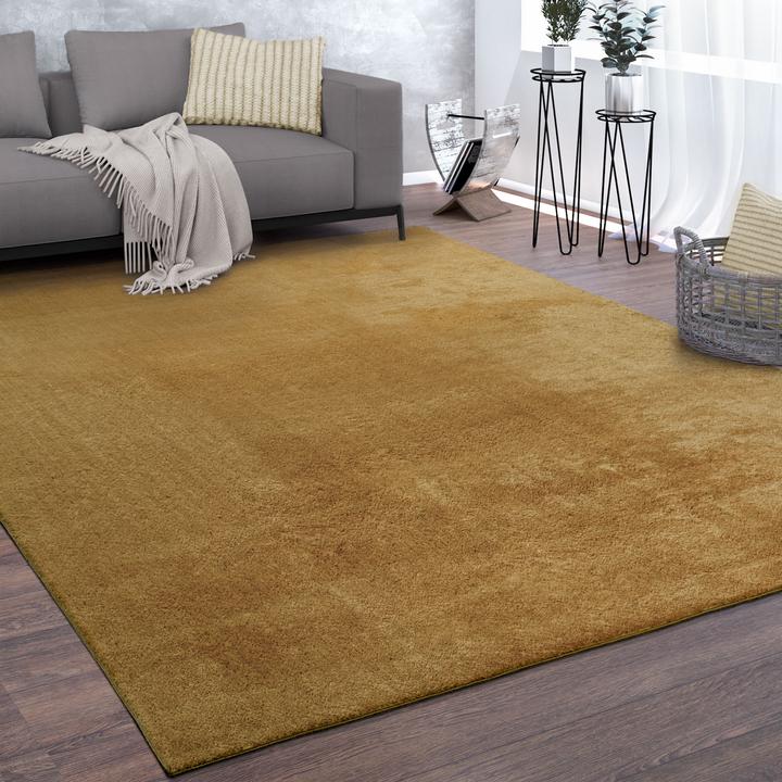 Produktbild Paco Home 1A Teppich Weich Super Soft Wohnzimmer Gelb - 140x200 (140x200 cm)