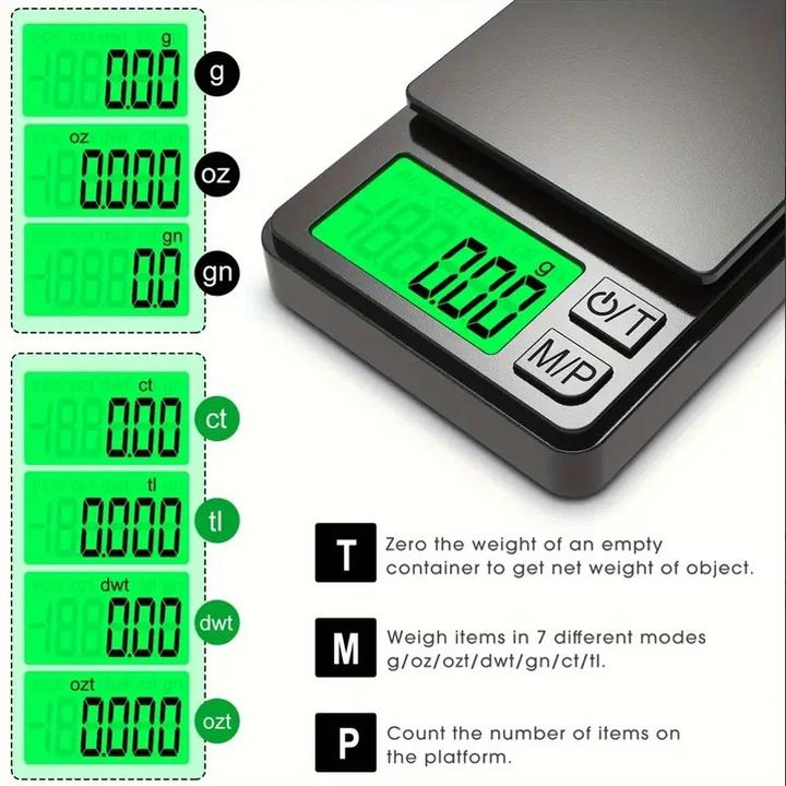 Actual product image Nikko Digitale Mini Präzisions-Taschenwaage 1000g, 0.1g Abstufung