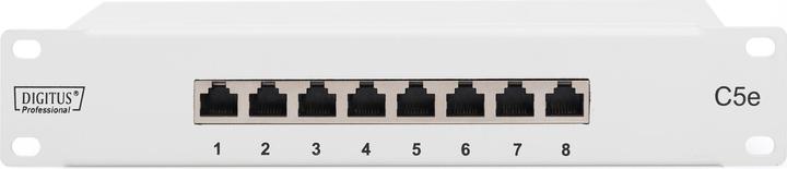 Image du produit Digitus CAT 5e Class D Patch Panel Shielded 8-Port RJ45 8P8C LSA 1U 25.4cm 10Inch Rack Mount Color Gray...