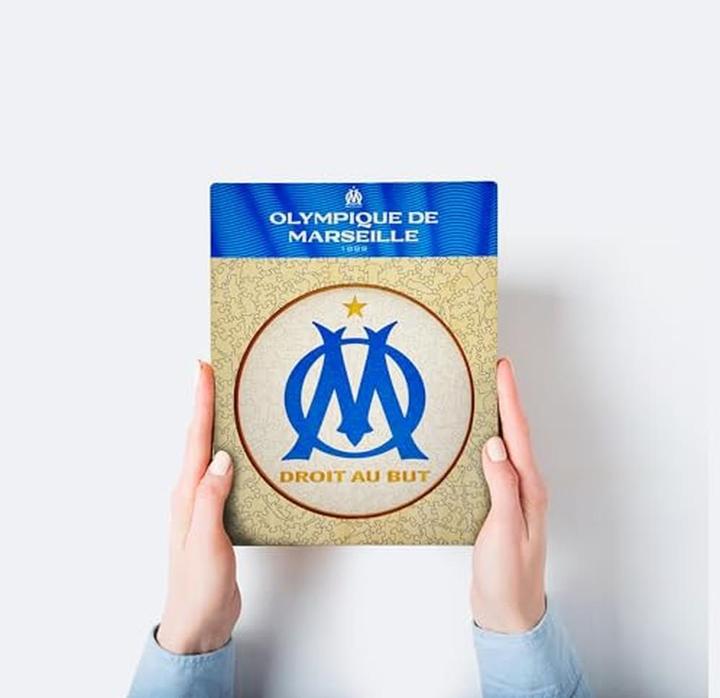 Actual product image Iconic Olympique Marseille - logo - wooden puzzle size L (500 pieces) (500 pieces)