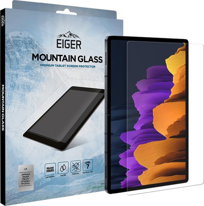 Actual product image Eiger Mountain Glass (1 Piece, Galaxy Tab S7+, Galaxy Tab S10+, Galaxy Tab S8+, Galaxy Tab S9 FE+, Galaxy Tab S9+)