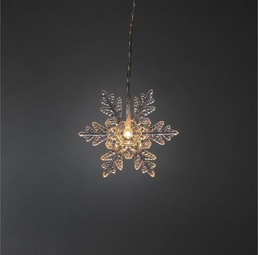 Produktbild Konstsmide LED-Lichtervorhang Schneeflocken, 41 LED, 1.4 m, Outdoor (11.40 m)