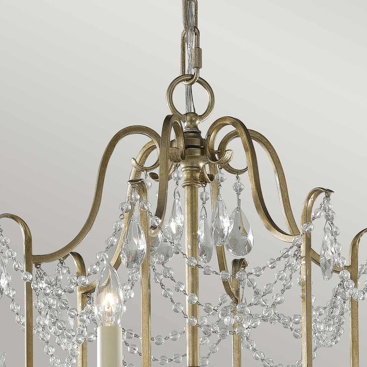 Actual product image Elstead Lighting Gianna chandelier E14 6-fold gold-plated silver (66.70 cm)