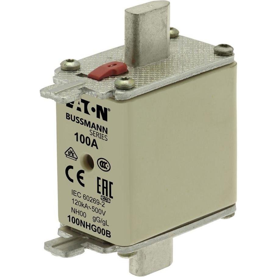 3x Bussmann, Sicherung, FUSE NH 00 gG 100A 500V D.I. (NH-DIN Sicherung, 100 A)