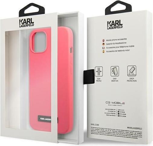 Actual product image Karl Lagerfeld KLHCP13MSLMP1PI iPhone 13 6.1" hardcase fuksja/fuchsia Silicone Plaque (Apple iPhone 13)