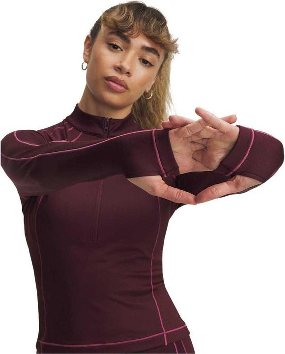 Actual product image Under Armour Womens/Ladies Textured ColdGear Half Zip Base Layer Top (40)