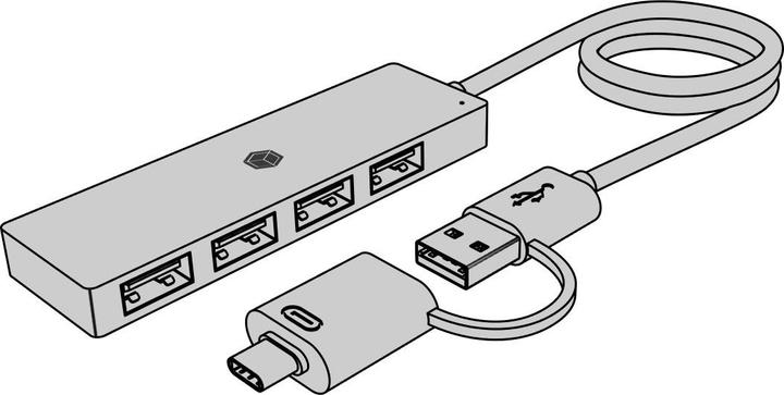 Produktbild Icy Box IB-HUB1424-C3 (USB-C, USB-A, 4 Ports)
