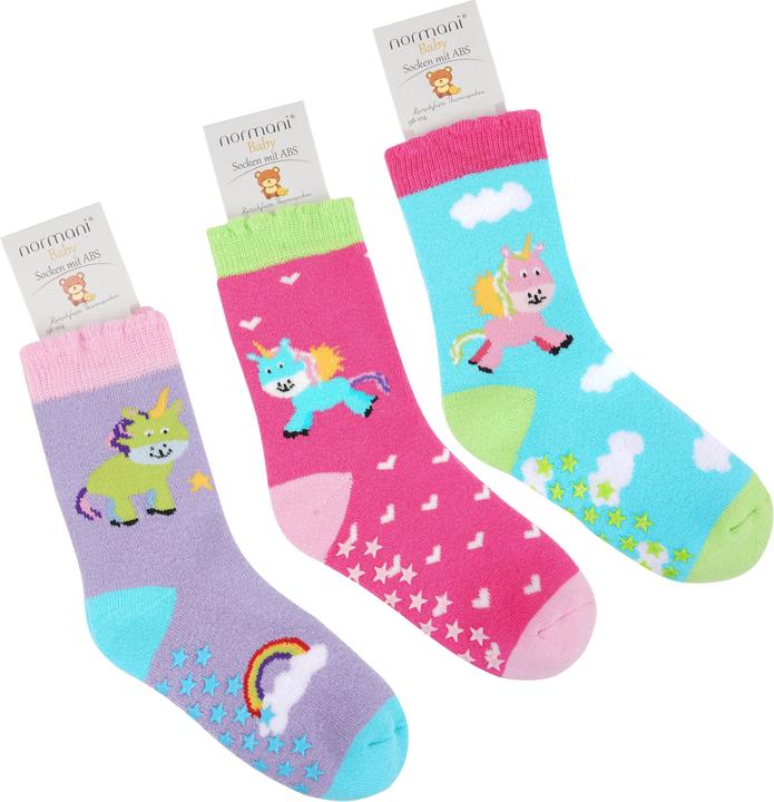 Produktbild Normani 3 Paar Kindersocken mit ABS-Druck (3er Pack, 74/80)