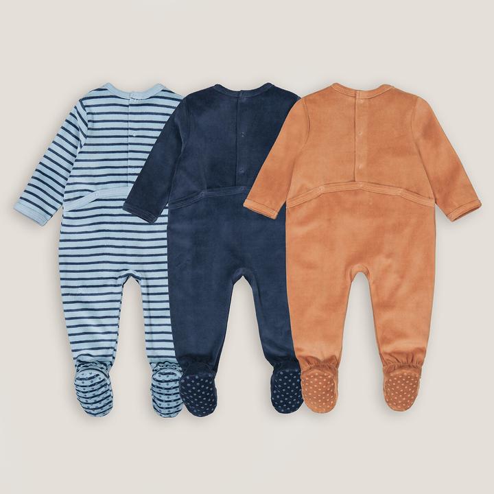 Produktbild La Redoute Collections 3er-Pack Strampler aus Samt (74)