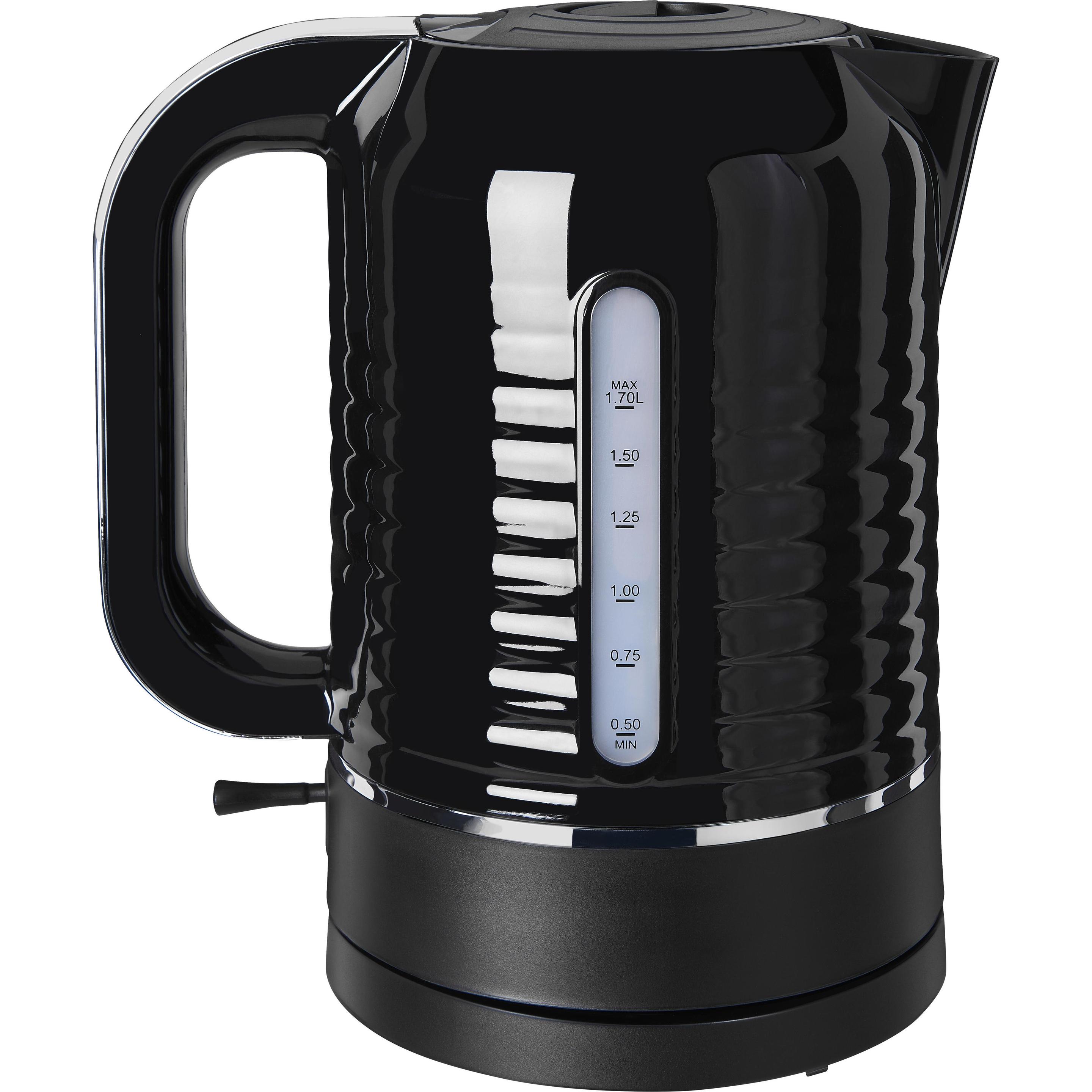 EXQ Wasserkocher 1,7L WATER 3300 C sw/inox, Wasserkocher, Schwarz