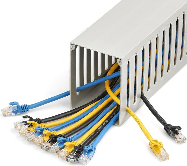 Actual product image StarTech Open Slot Cable Management Raceway with Cover, 3"(75mm)W x 3-7/8"(10cm)H, 6.5ft( (Duct, 7.50 cm)