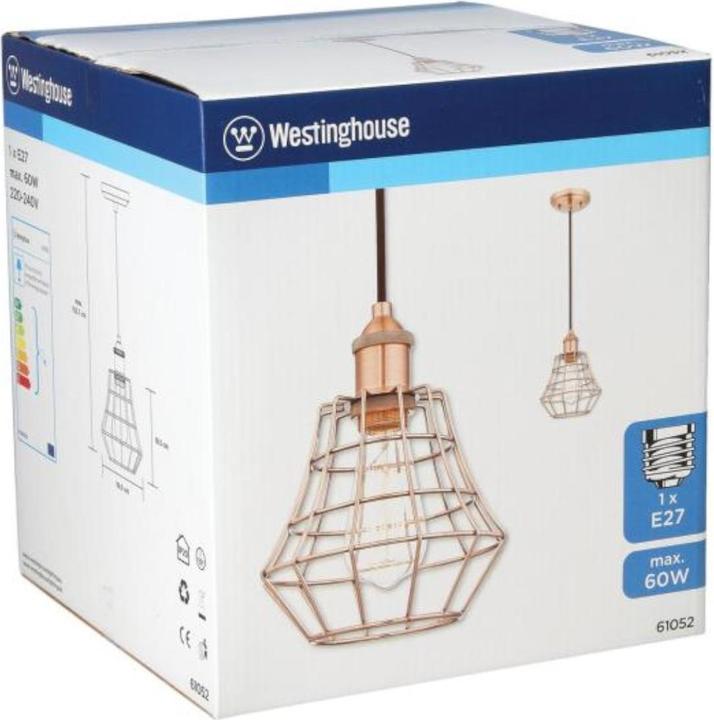 Immagine prodotto Westinghouse Lampada a sospensione Nathan in rame spazzolato (E27)