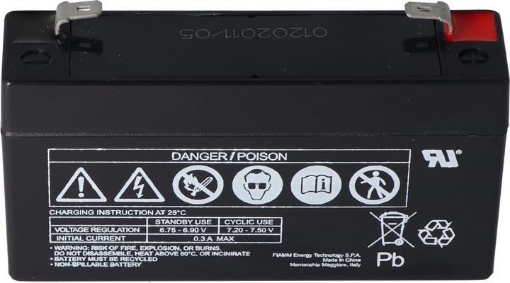 Actual product image Fiamm Battery FG10121 lead-gel battery 6 Volt, 1,2Ah (6 V, 1.20 Ah)