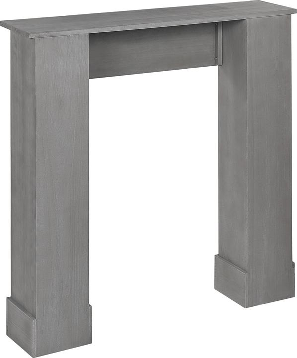 Produktbild Beliani Kaminumrandung Paulowniaholz grau 23 x 97 x 99 cm MANDRE