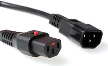Produktbild Iec Lock 230V connection cable C13 lockable - C14 black 1.00 m (1 m)
