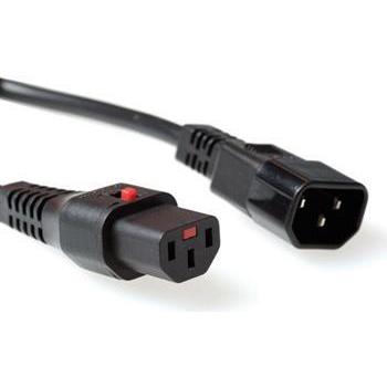 Thumbnail - Iec Lock 230V connection cable C13 lockable - C14 black 3.00 m (3 m), Stromkabel