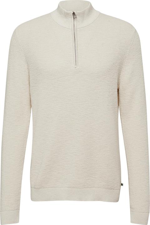 Produktbild s.Oliver Strickpullover Baumwoll-Pullover mit Struktur und Troyer-Kragen (M)
