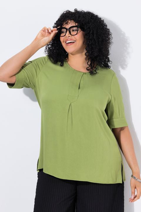 Image du produit Ulla Popken Blouse, tombé fluide, manches courtes (42, 44)