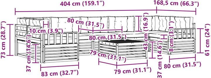 Produktbild vidaXL Outdoor-Sofa