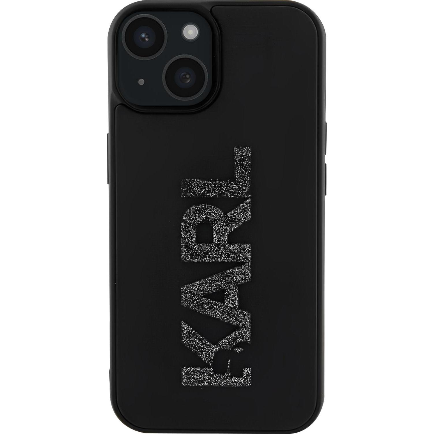 Thumbnail - Karl Lagerfeld KLHCP15S3DMBKCK iPhone 15 6.1" czarny/black hardcase 3D Rubber Glitter Logo (Apple iPhone 15), Smartphone...