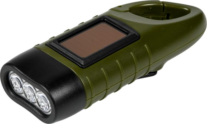 Actual product image ProPlus Flashlight with carbin hook solar + dynamo (12.40 cm, 12 lm)